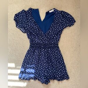 Altard state navy romper. Small